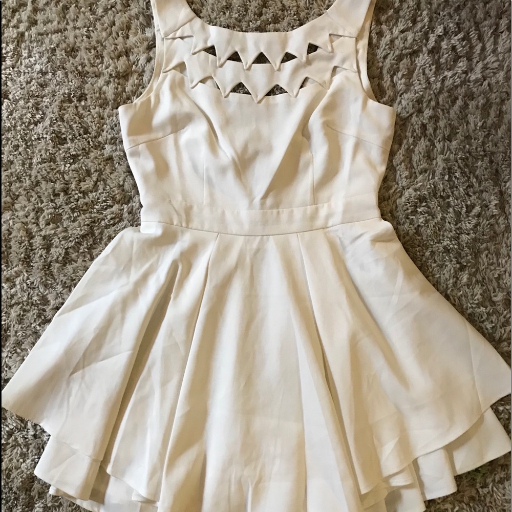 White Fit and Flare Dress